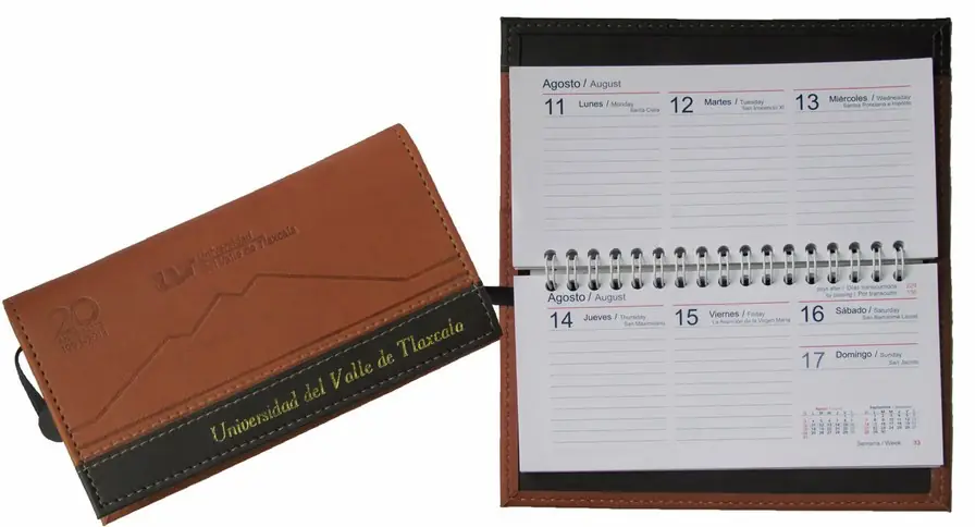 Agenda diaria, Agenda de bolsillo, Agenda en curpiel