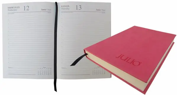 Agenda diaria, Agendas y libretas encuadernadas, Agenda con logo corporativo