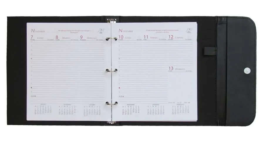 Agenda de escritorio, Agendas en existencia, Agenda con herraje